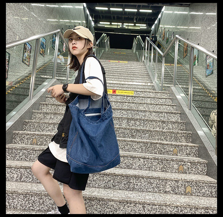 Denim Retro Tote Bag