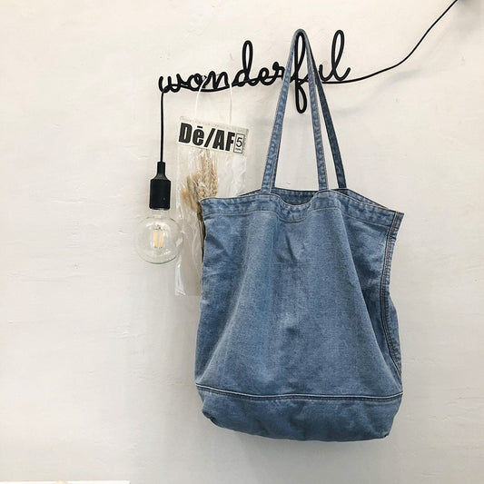 Denim Retro Tote Bag