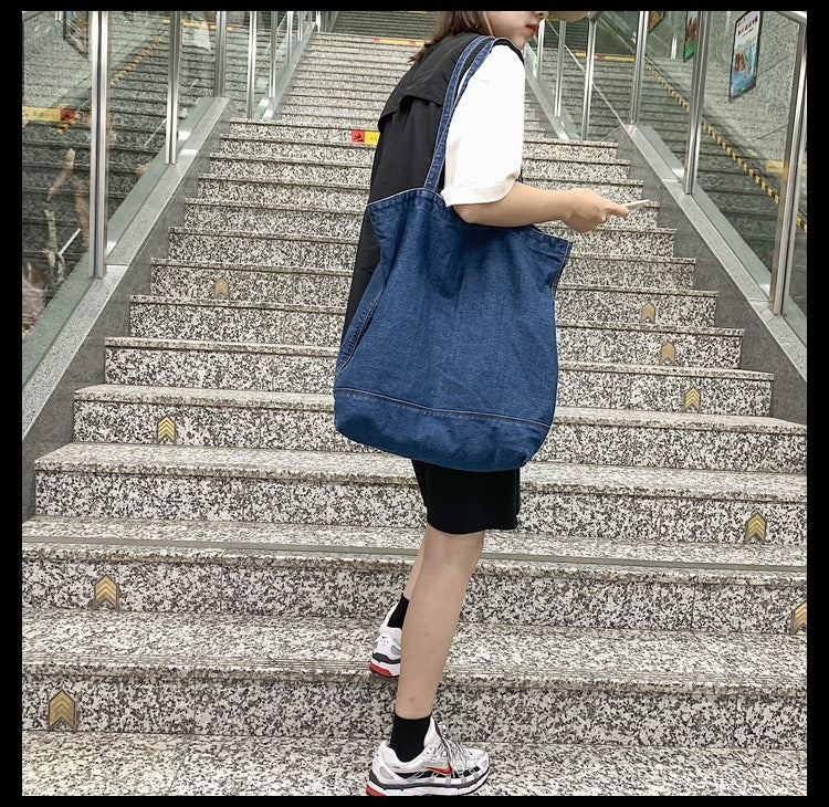 Denim Retro Tote Bag