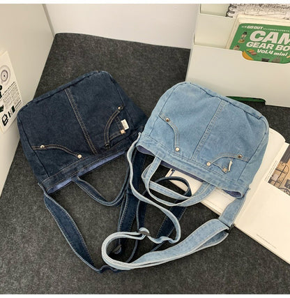 💕😘Denim Jeans Style Tote Bag
