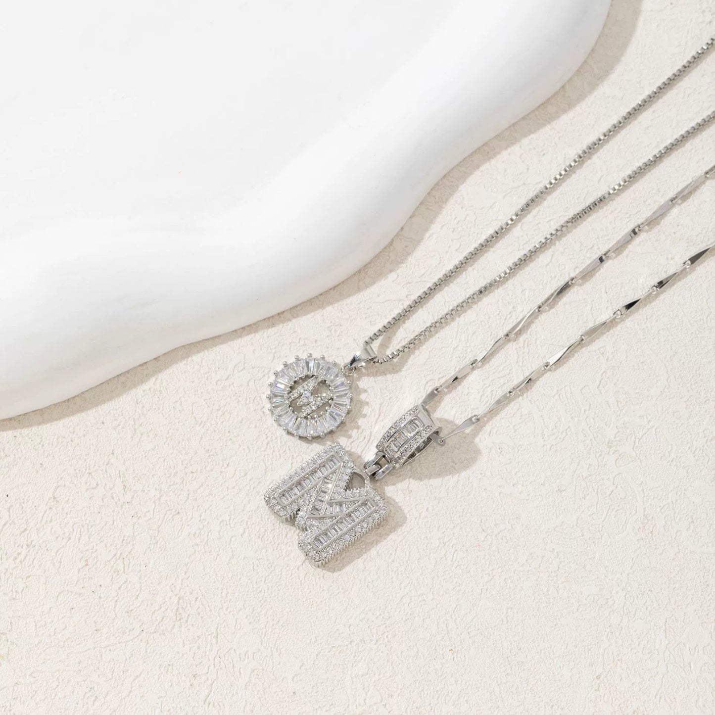 BUY 1 GET 1 FREE(2 Pack)--Diamond Letter Initial Necklaces--50% OFF until 23:59!