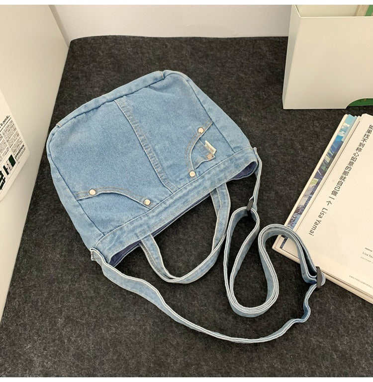 💕😘Denim Jeans Style Tote Bag