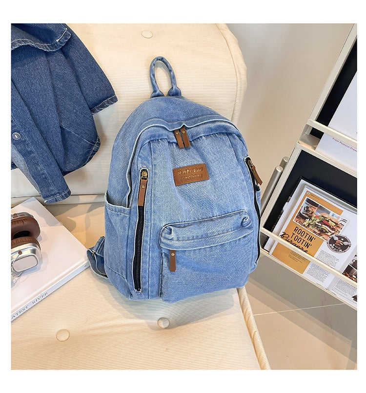 Denim Large Cap Style Backpack