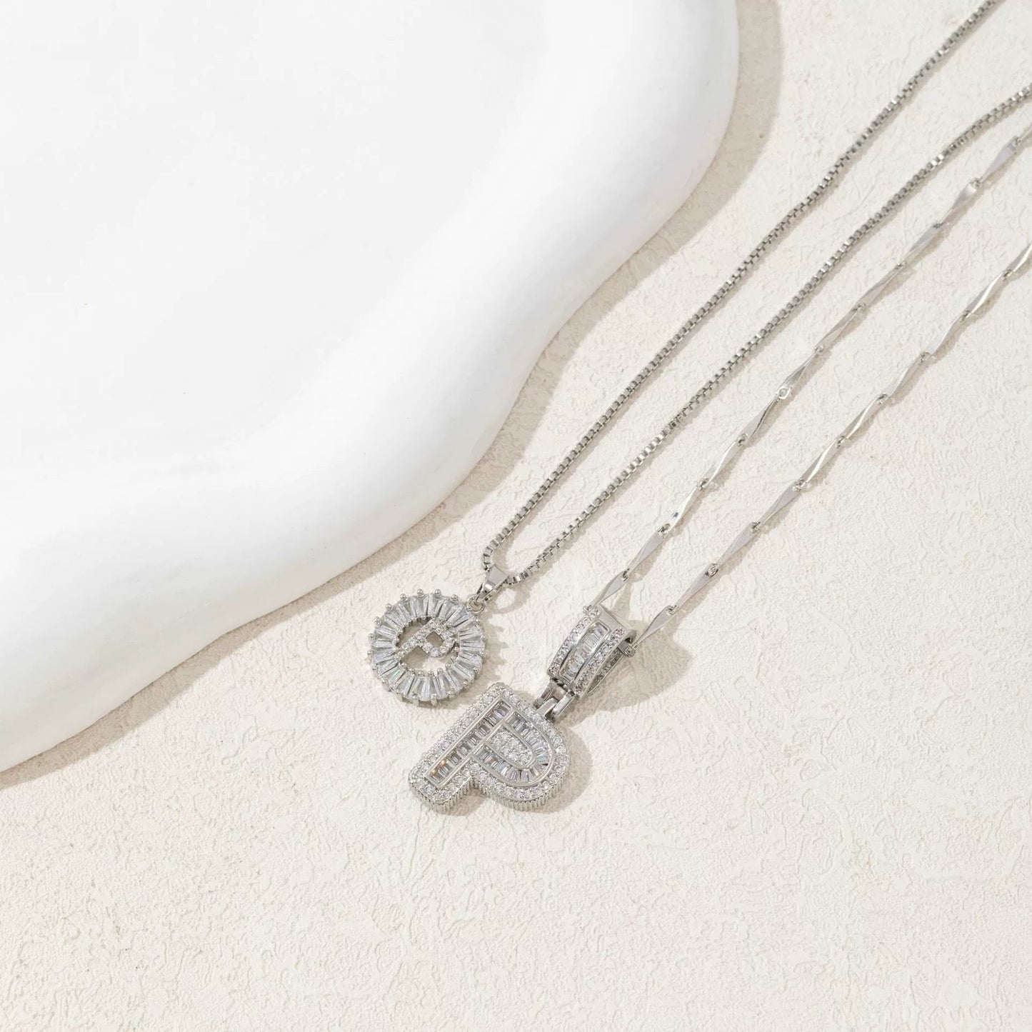 BUY 1 GET 1 FREE(2 Pack)--Diamond Letter Initial Necklaces--50% OFF until 23:59!