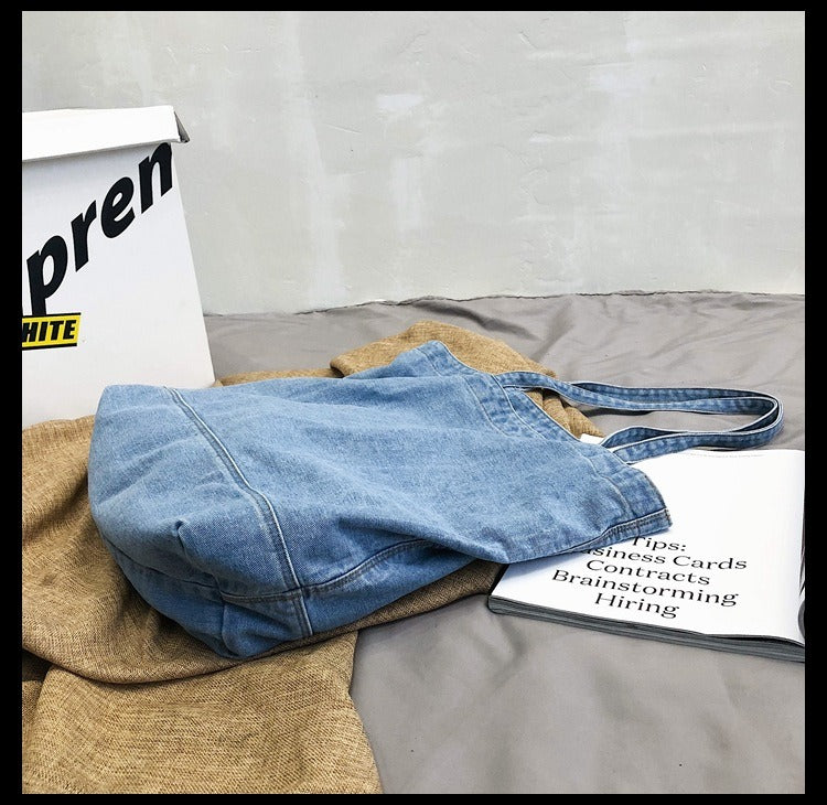 Denim Retro Tote Bag