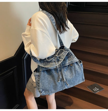 💕😘Denim large capacity tote bag
