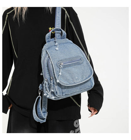 Denim Style Daily Backpack