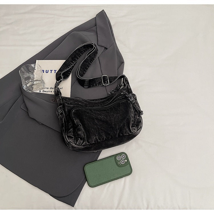 3 Layers Denim multi-pocket casual, lightweight, large capacity Bag