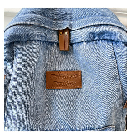 Denim Large Cap Style Backpack