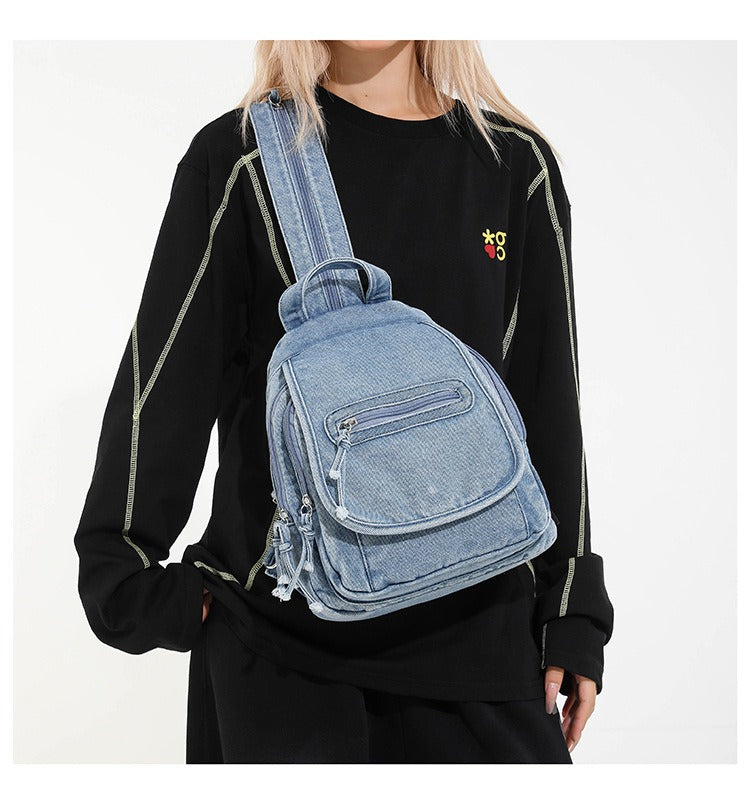 Denim Style Daily Backpack