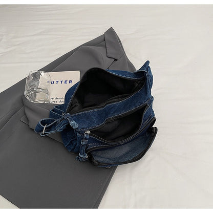 3 Layers Denim multi-pocket casual, lightweight, large capacity Bag