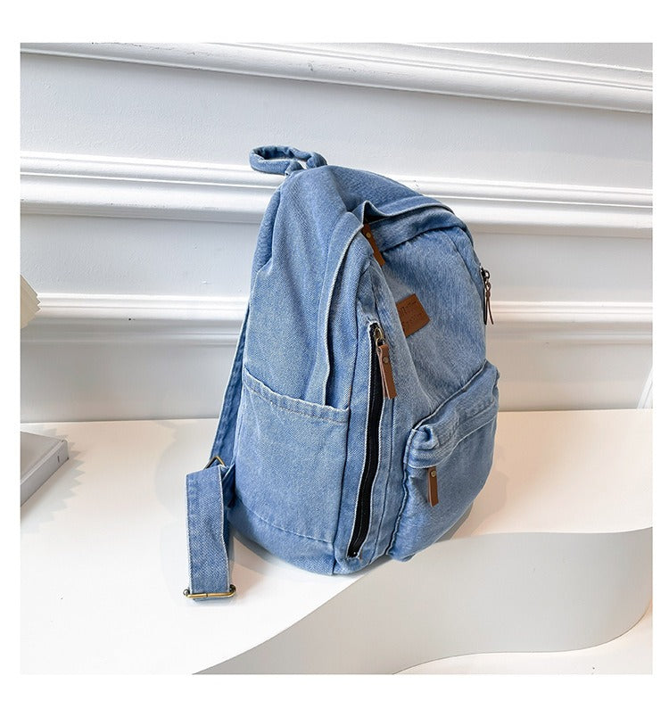 Denim Large Cap Style Backpack