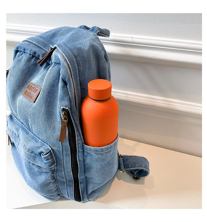 Denim Large Cap Style Backpack