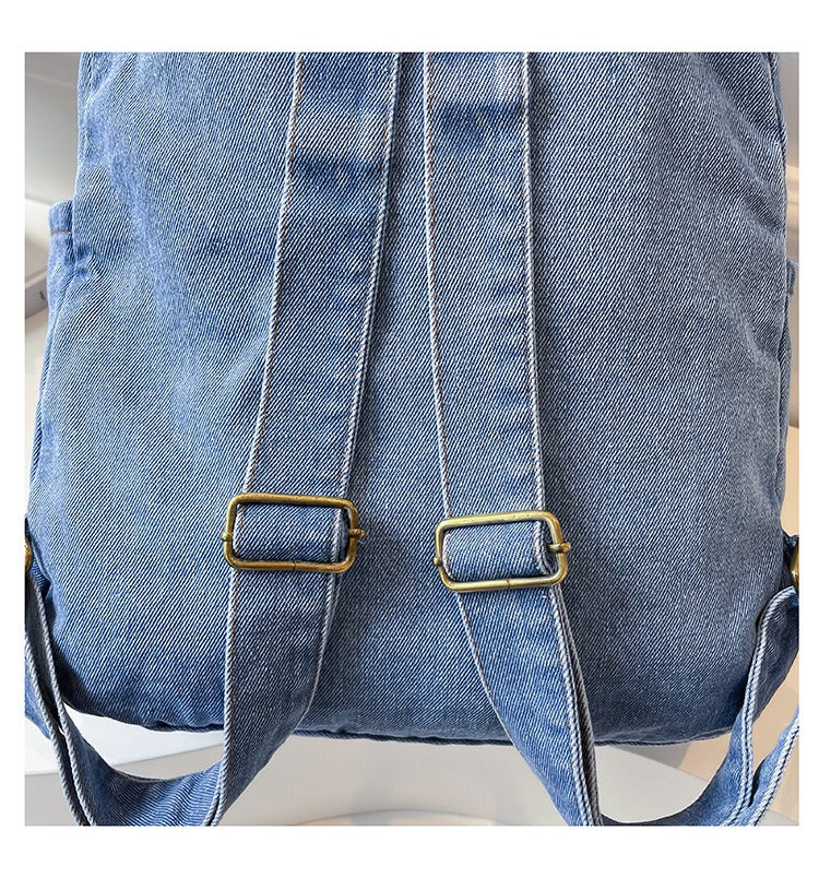 Denim Large Cap Style Backpack