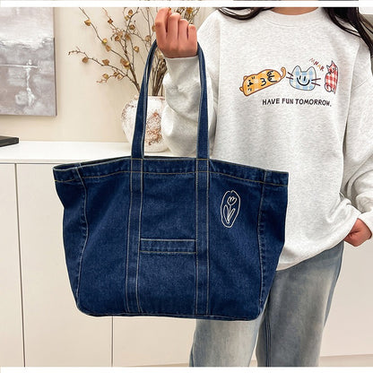 Denim Daily Tote Bag