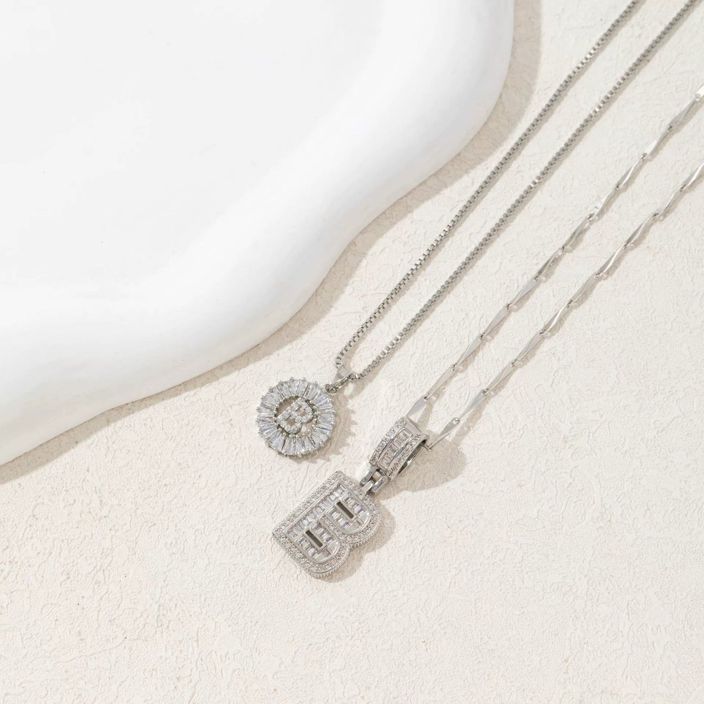 BUY 1 GET 1 FREE(2 Pack)--Diamond Letter Initial Necklaces--50% OFF until 23:59!
