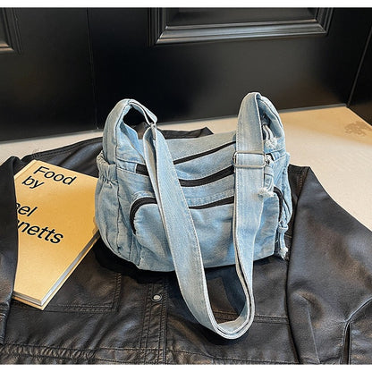 3 Layers Denim multi-pocket casual, lightweight, large capacity Bag