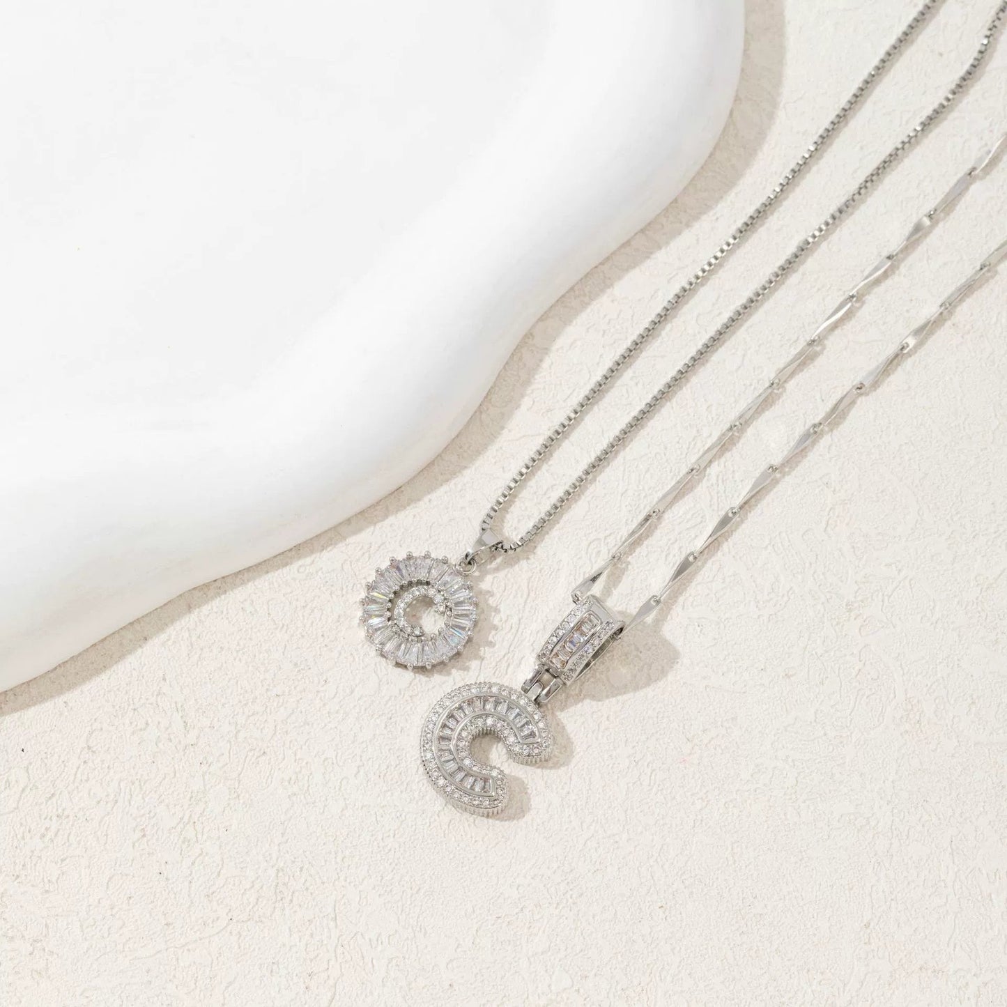 BUY 1 GET 1 FREE(2 Pack)--Diamond Letter Initial Necklaces--50% OFF until 23:59!