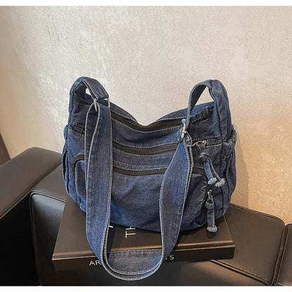 3 Layers Denim multi-pocket casual, lightweight, large capacity Bag