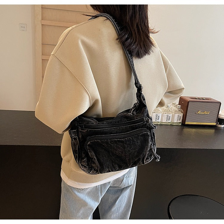 3 Layers Denim multi-pocket casual, lightweight, large capacity Bag
