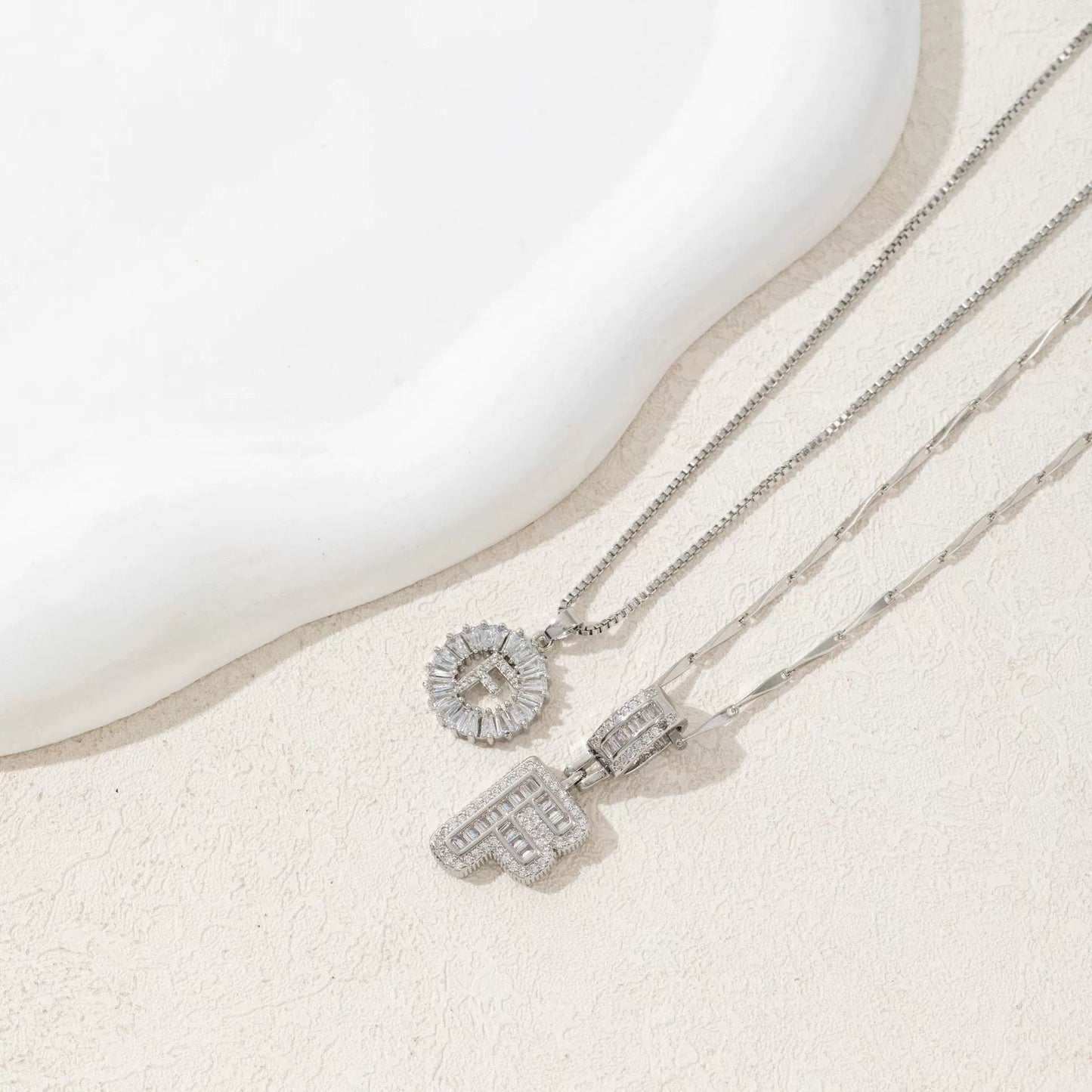 BUY 1 GET 1 FREE(2 Pack)--Diamond Letter Initial Necklaces--50% OFF until 23:59!