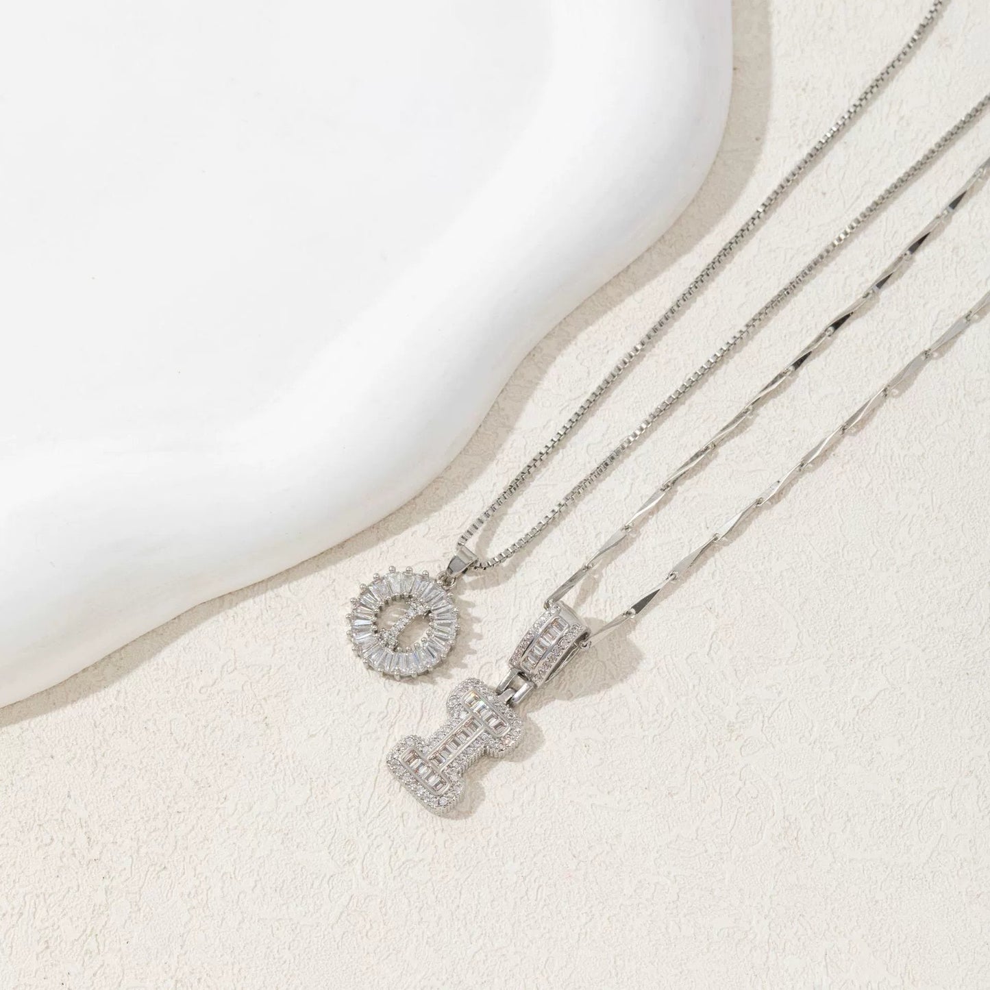 BUY 1 GET 1 FREE(2 Pack)--Diamond Letter Initial Necklaces--50% OFF until 23:59!