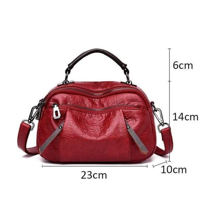 MULTI POCKETS SOFT LEATHER BAG