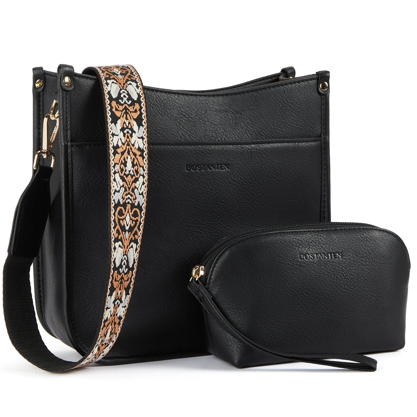 🔥Discount 70%  Lotty Floral Embroidered Leather Tote with Shoulder Strap