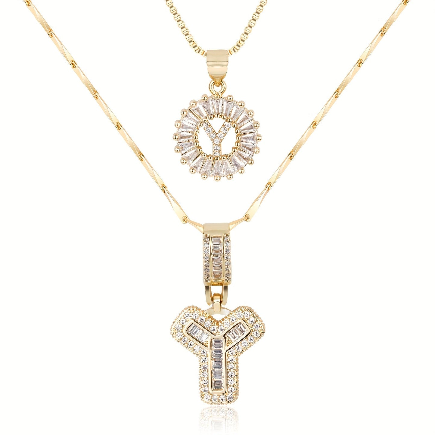 BUY 1 GET 1 FREE(2 Pack)--Diamond Letter Initial Necklaces--50% OFF until 23:59!
