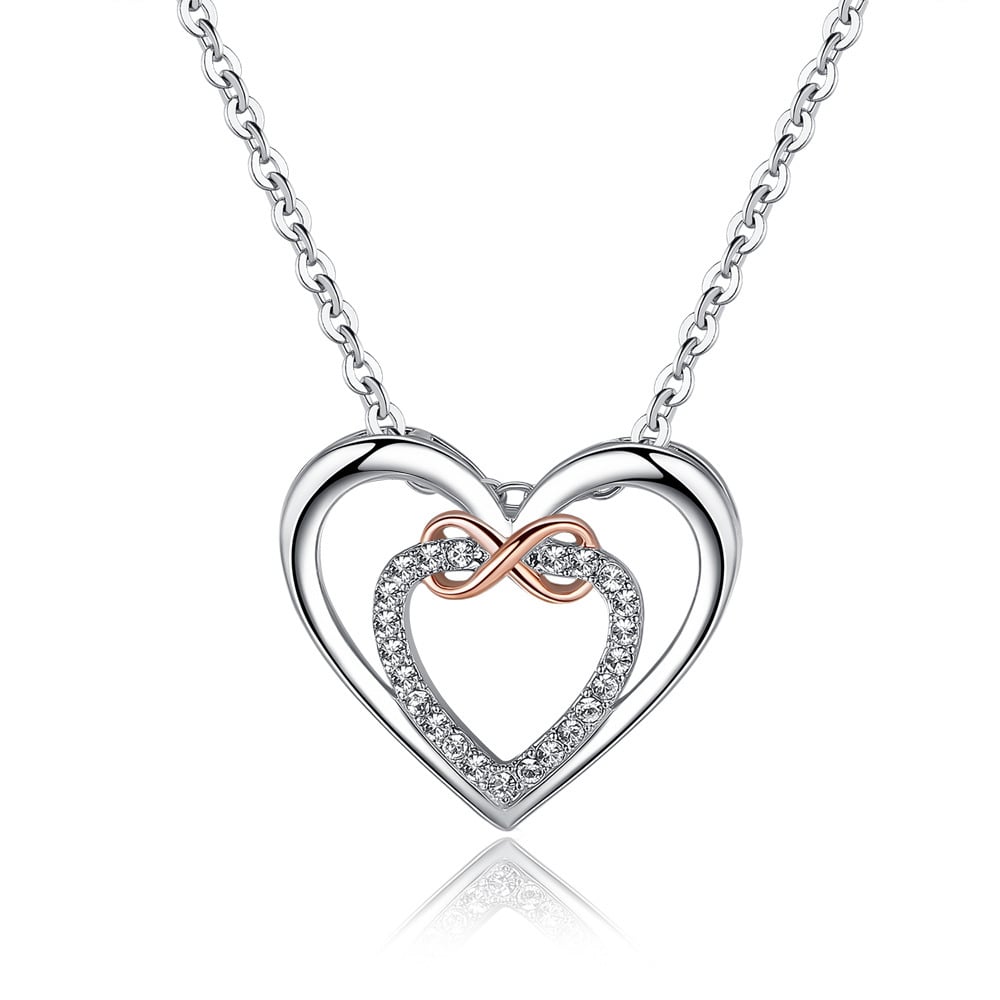 Last Day 75% OFF 🎁 For Granddaughter/Daughter 🧡-Always Keep Me in Your Heart for You are Always in Mine Two hearts Infinity Necklace