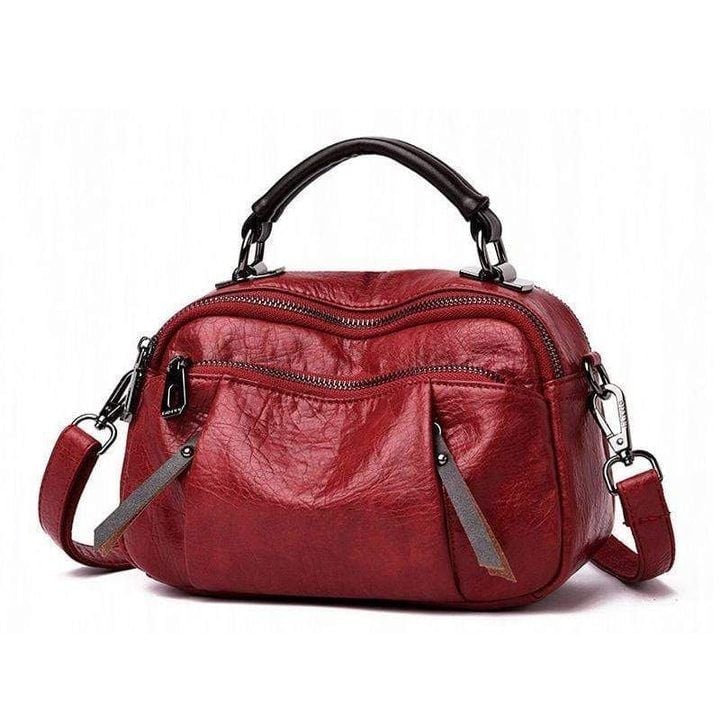 MULTI POCKETS SOFT LEATHER BAG