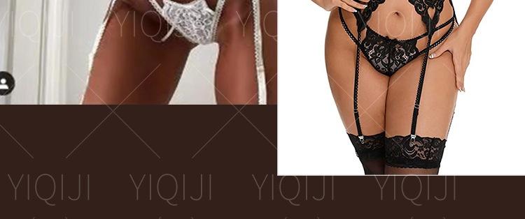 Sexy deep V buttocks exposed peach heart stockings three-piece sexy lingerie Sheer Panty Set Bodystocking