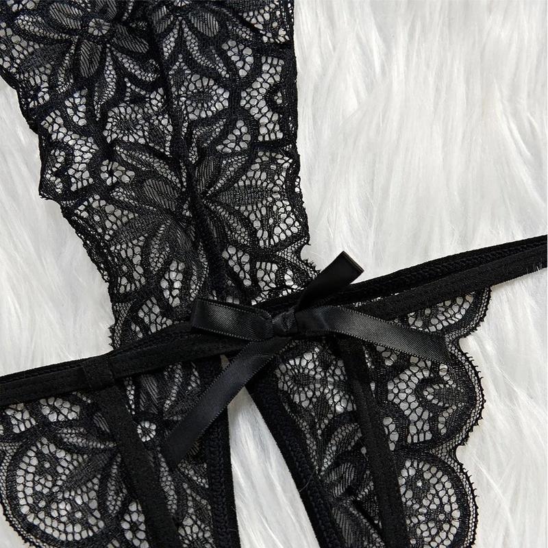 Women's Sexy Lace Babydoll Sleepwear – With G-String | Lingerie Adjustable Bodysuit