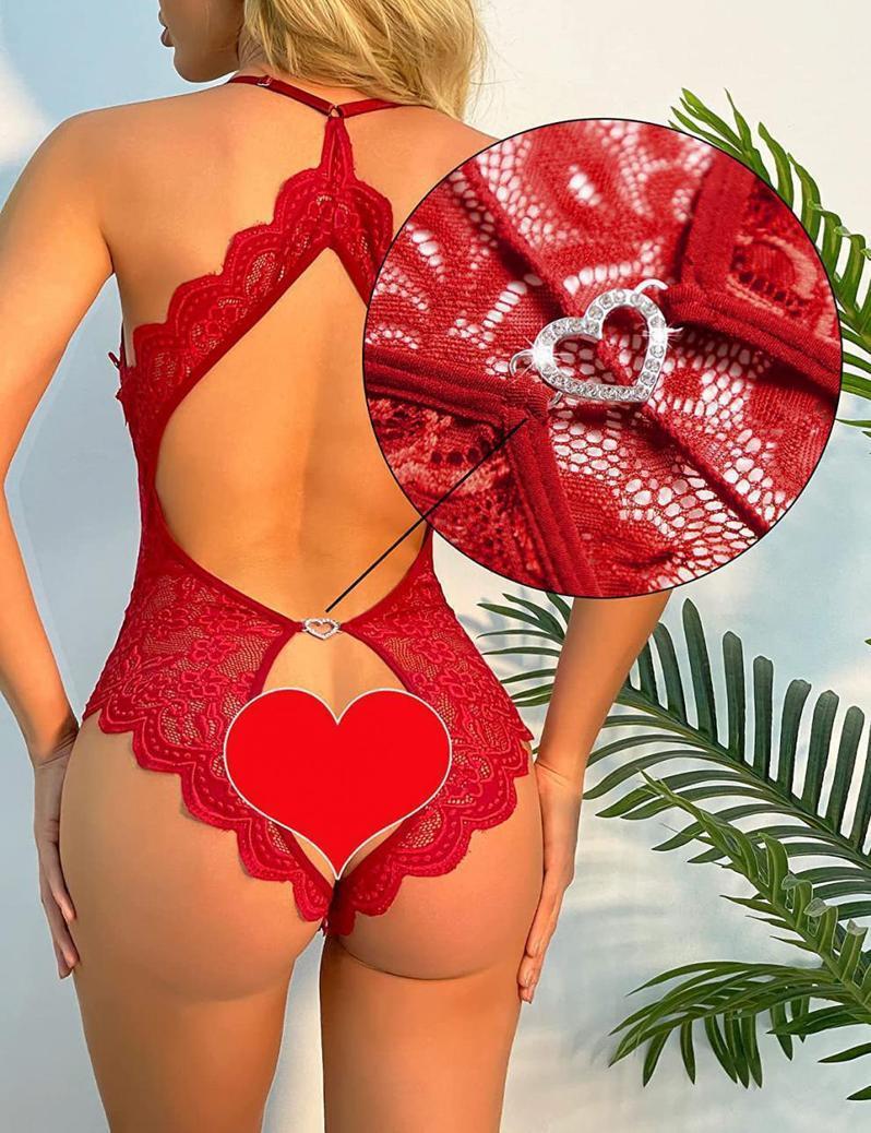 Sexy Lingerie No Need to Take Off Teasing Open Crotch Slightly Fat Passion Lace Plus Size See Through Sexy Pajamas Womenswear Basic White Minimalist Elegance Everyday Piece Style