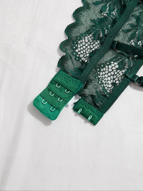 Women's Heart Shaped  Decor Sexy Lingerie Bodysuit, Elegant Comfy Breathable Lingerie for Daily Wear, Women's Lingerie for All Seasons