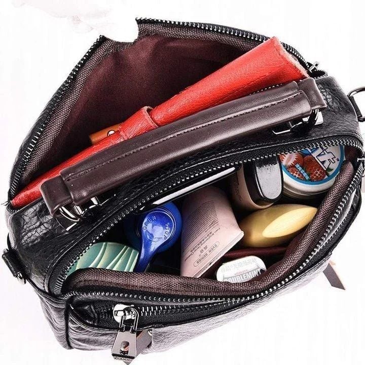 MULTI POCKETS SOFT LEATHER BAG