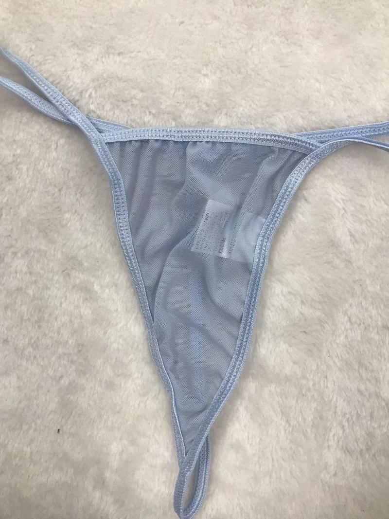 【Plus Size】 Petal Decor Sheer Mesh Cami Nightdress & Thong Sexy Lingerie Set, Romantic Criss Cross Backless Slip Nightgown & Panty, Women's Sleepwear for All Seasons