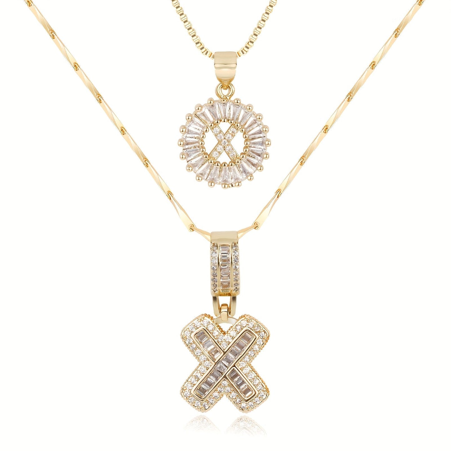 BUY 1 GET 1 FREE(2 Pack)--Diamond Letter Initial Necklaces--50% OFF until 23:59!