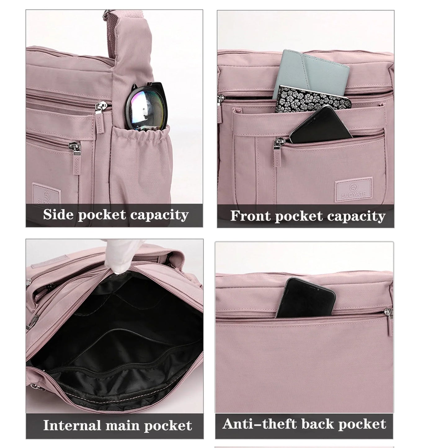 🔥Last Day! 49% OFF--Waterproof Multi-Pocket Crossbody Bag