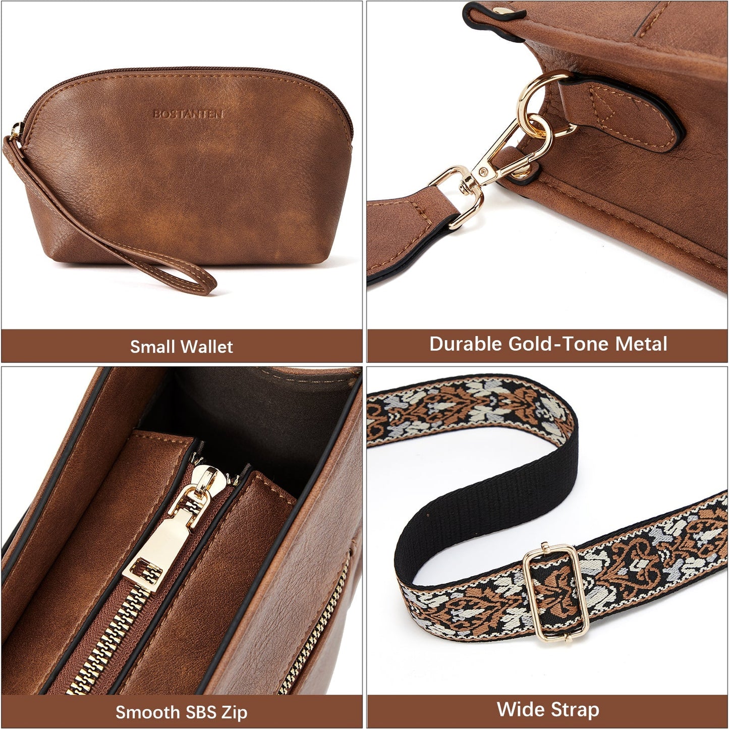 🔥Discount 70%  Lotty Floral Embroidered Leather Tote with Shoulder Strap