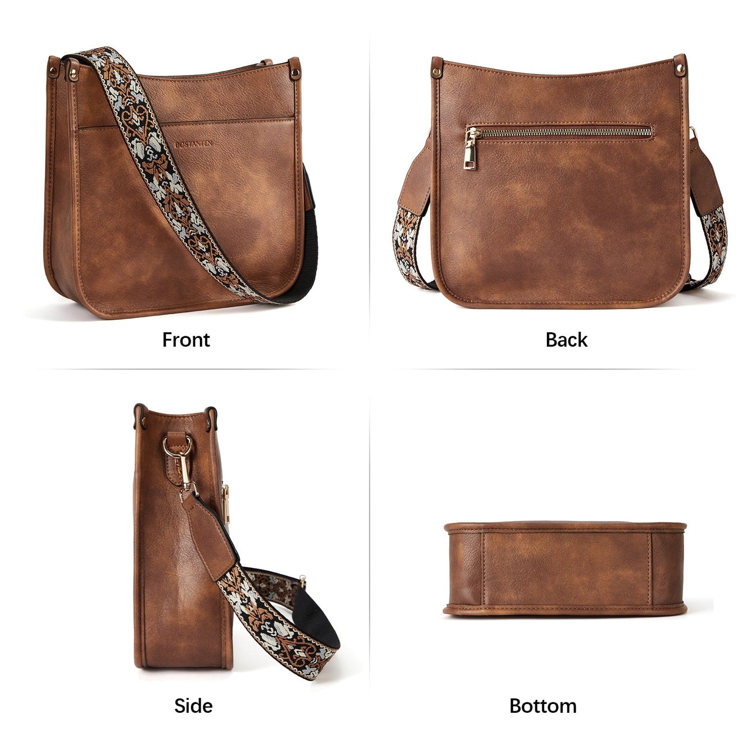 🔥Discount 70%  Lotty Floral Embroidered Leather Tote with Shoulder Strap