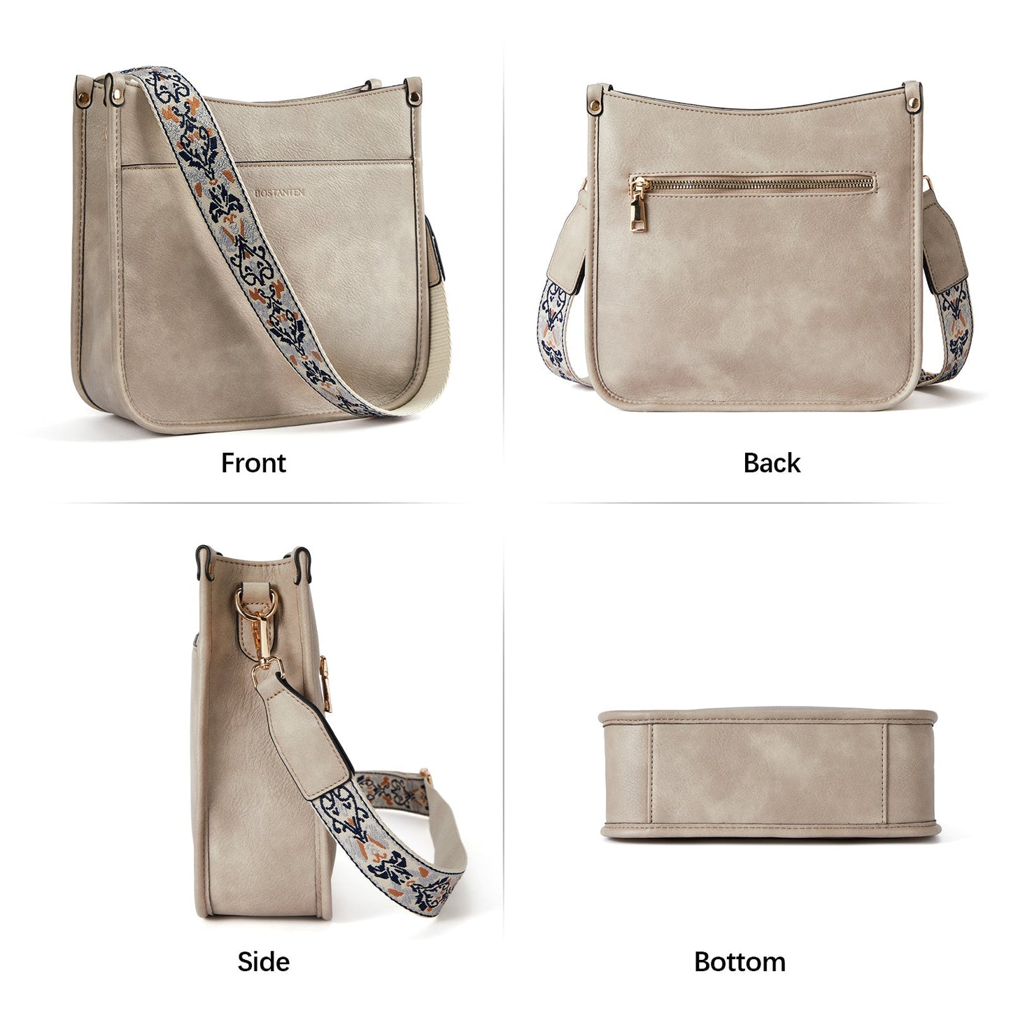 🔥Discount 70%  Lotty Floral Embroidered Leather Tote with Shoulder Strap