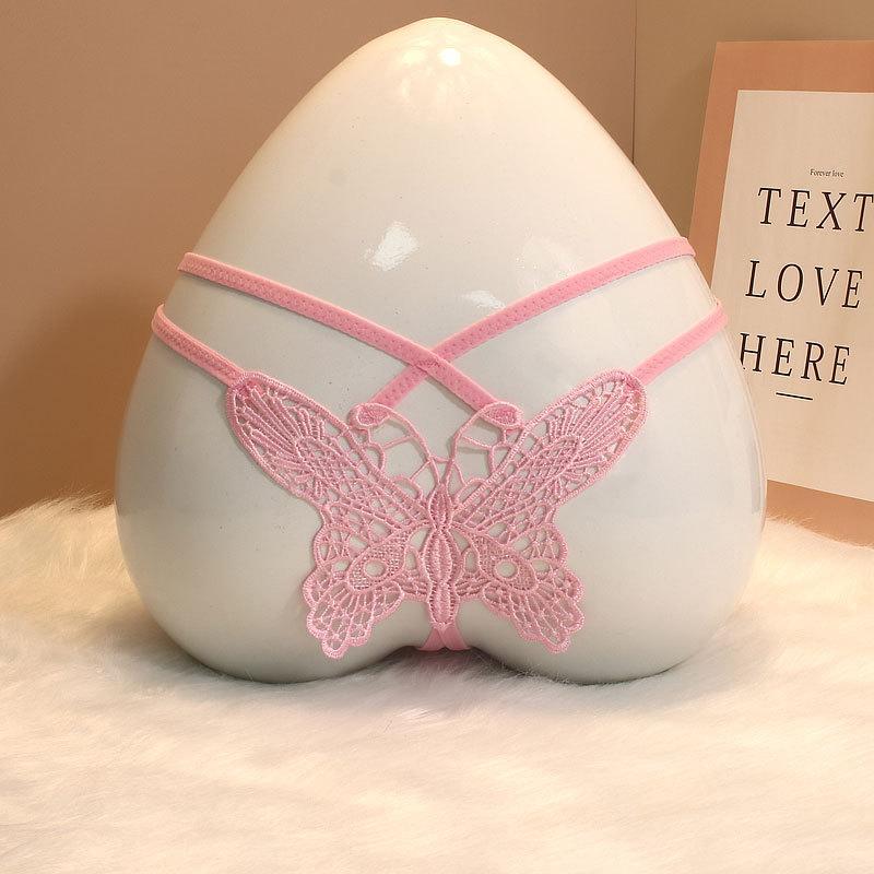 Hollow Underwear Female Butterfly Element Date Lace Open T-Back