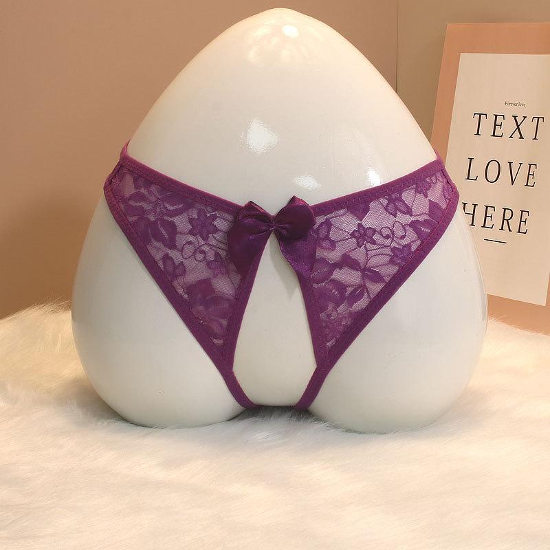 Hollow Underwear Female Butterfly Element Date Lace Open T-Back