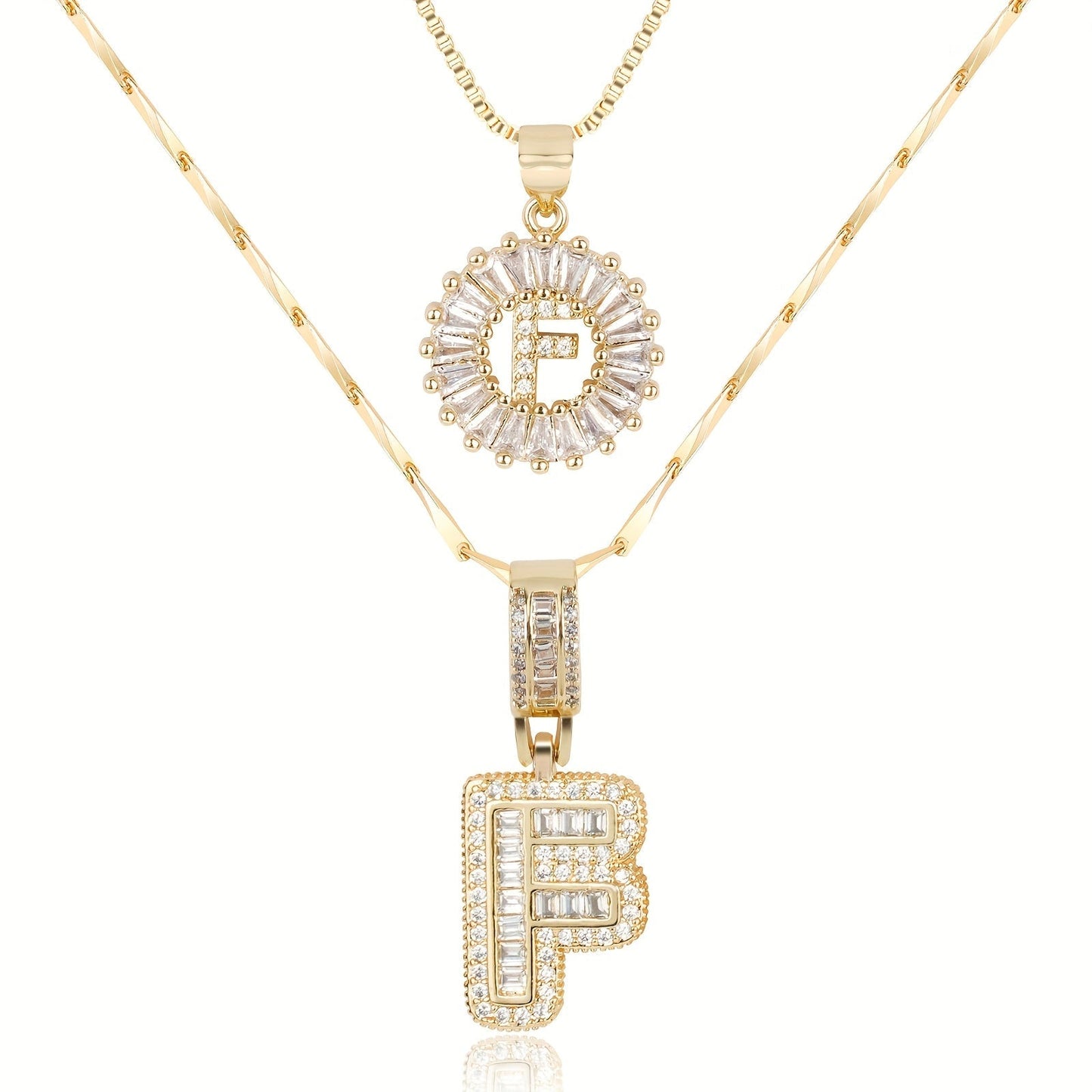 BUY 1 GET 1 FREE(2 Pack)--Diamond Letter Initial Necklaces--50% OFF until 23:59!