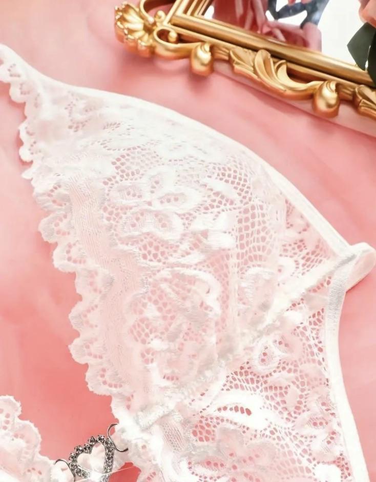 Ugreat Women's Floral Lace Rhinestone Ring Linked Sheer Teddy Bodysuit, Sexy fashion Contrast Lace Tie Backless Bodysuit for Daily Wear, Women's Lingerie for All Reasons Black Fabric