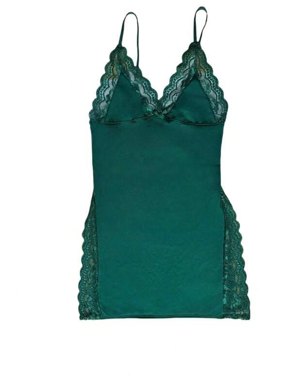 Women's Babydoll Chemise woman stylish homewear elegant nightwear button thong  sleepwear Vintage Preppy Plaid Crop Top Red Pajama acrylic blend Floral Lace Push-Up Lingerie Set Spaghetti Strap Nightgown