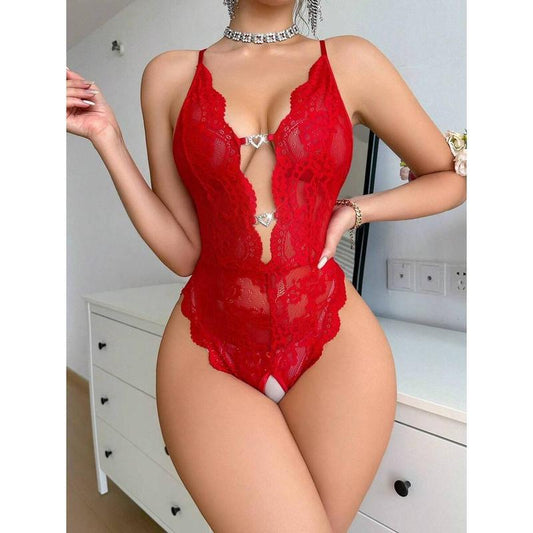 Classic Sexy Women's Sexy Lace Crotchless Lingerie Bridallingerie Fabric Womenswear Bra Panty