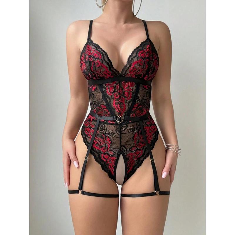 Classic Sexy 2pcs Women Lace Sexy Bodysuits (Wireless/Garters) Womenswear Lingerie Corset Curvy