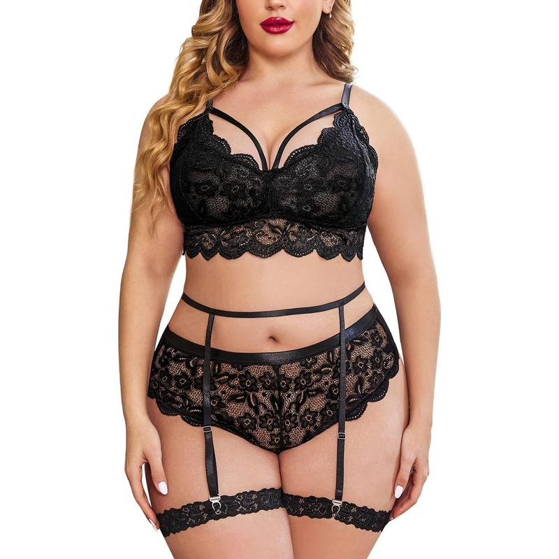 Sexy Plus Size Lace Lingerie - Date Night Style Fabric Fit